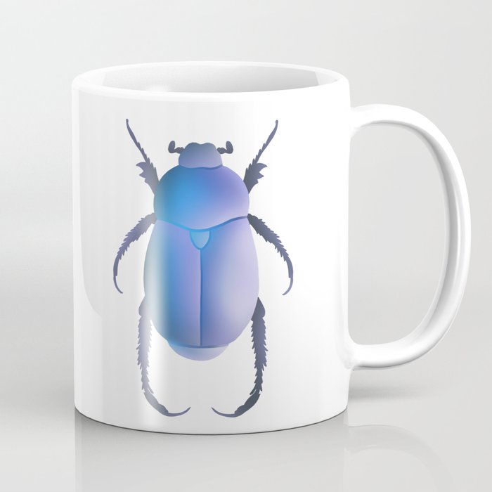 Blue Egyptian Scarab Beetle Coffee Mug