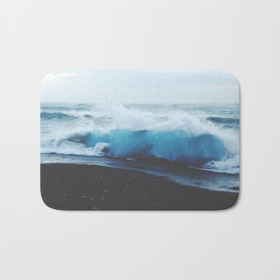 ocean waves Bath Mat