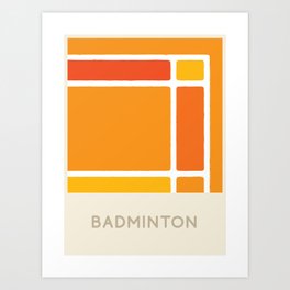 Badminton (Sports Surfaces Series, No. 4) Art Print