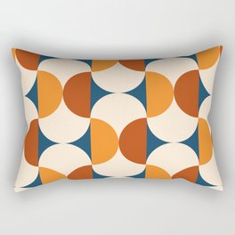 60s 70s Mid-Century Abstract Geometric Beans Pattern Rectangular Pillow