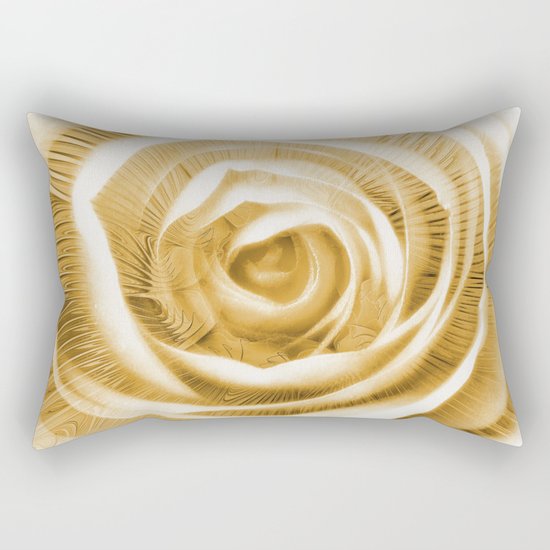 Rose & Fractal Rectangular Pillow