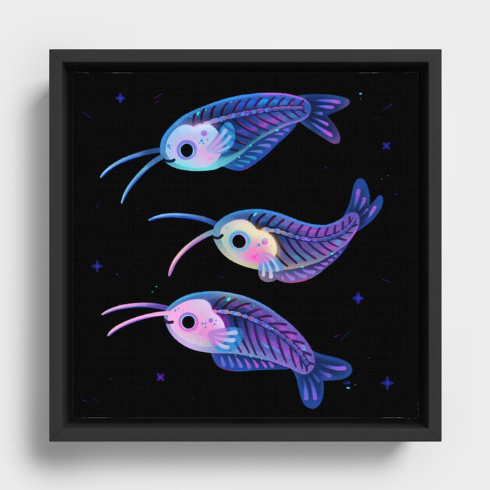 Glass catfish Framed Canvas