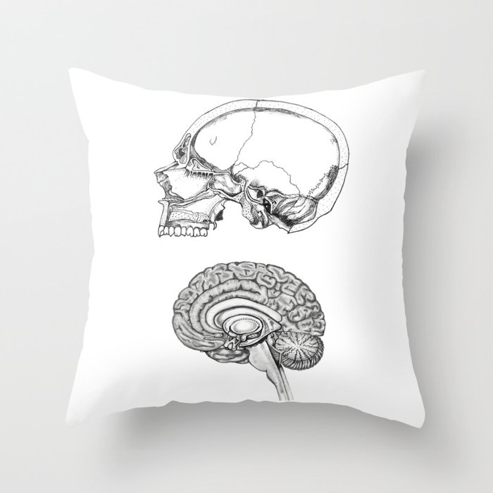 Flesh and Bone Throw Pillow