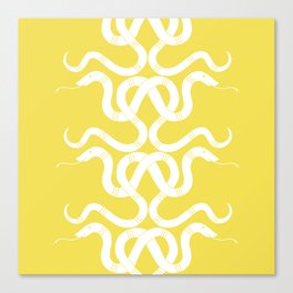 Snake Tracks Yellow Canvas Print