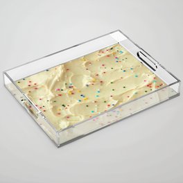 Vanilla Cake Frosting & Sprinkles  Acrylic Tray