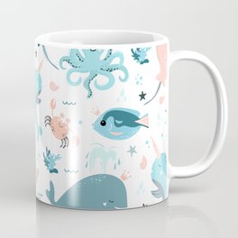 Cute seamless pattern with fish Coffee Mug
