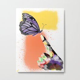 Come here sweet butterfly Metal Print | Painting, Animalist, Modernstyle, Handdrawn, Coolest, Animallovers, Street Art, Butterflypainting, Purplebutterfly, Animal 
