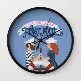 First Mate and Captain Wall Clock