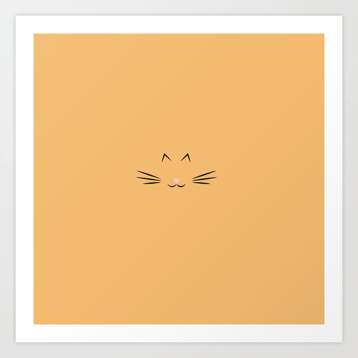 Feline Fine- Orange Art Print