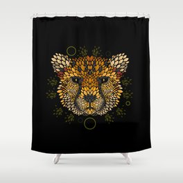 Cheetah Face Shower Curtain