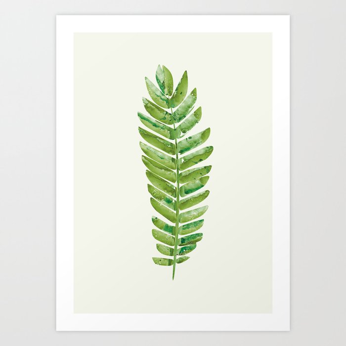 Watercolor Fern Leaf Art Print By Tomek Dabek | Society6