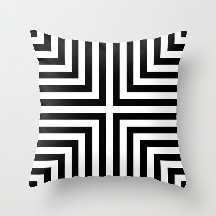 Black and white cross discount pillow