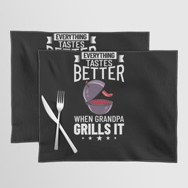 Grandpa Grilling BBQ Grill Smoker Master Placemat