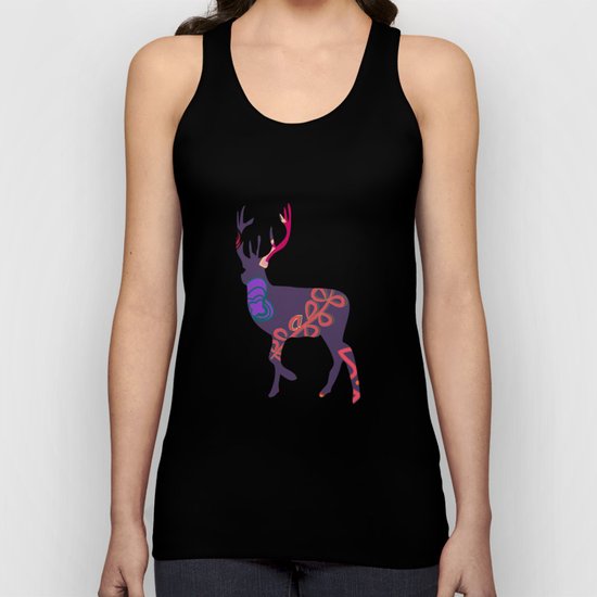 Deer and flower 6 Unisex Tank Top