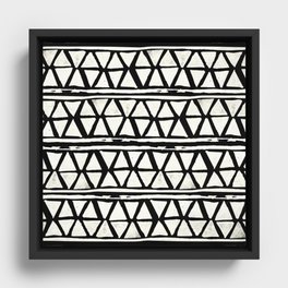 Tribal Geometric Band Framed Canvas