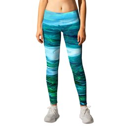 Water surface texture background Leggings