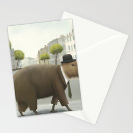 Anthropomorphic capybara in a suit Stationery Card