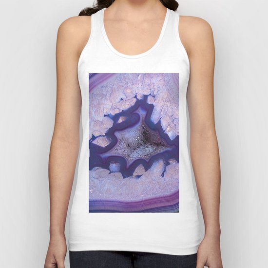 Blue geode crystals Unisex Tank Top