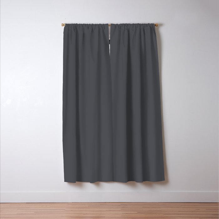 Charcoal Grey Blackout Curtain By Socoart Society6