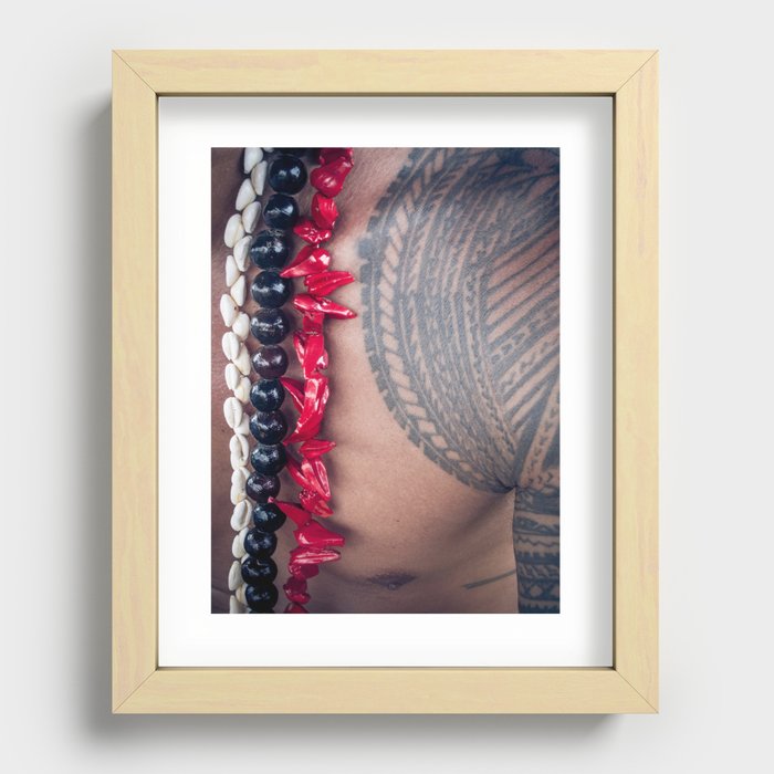 Samoan Tattoo Recessed Framed Print