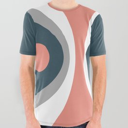 Colorful geometric composition - pink All Over Graphic Tee