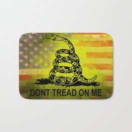 Custom Gadsden Flag Don't Tread On Me American Flag Bath Mat | Digital 