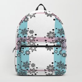 Christmas Gift - Baubles Snowflakes and Ribbons Backpack
