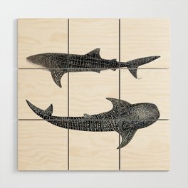 Whale sharks Wood Wall Art