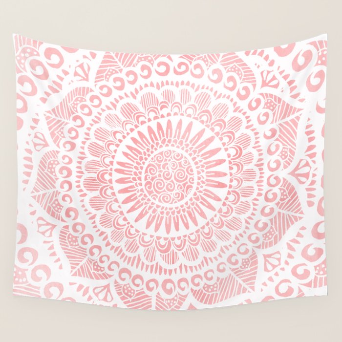 Blush Lace Wall Tapestry by Society6