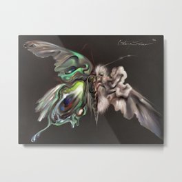 Gynandromorph Butterfly Metal Print | Strange, Entomology, Gynandromorph, Graffiti, Lunamoth, Surreal, Digital, Biology, Zoology, Goth 