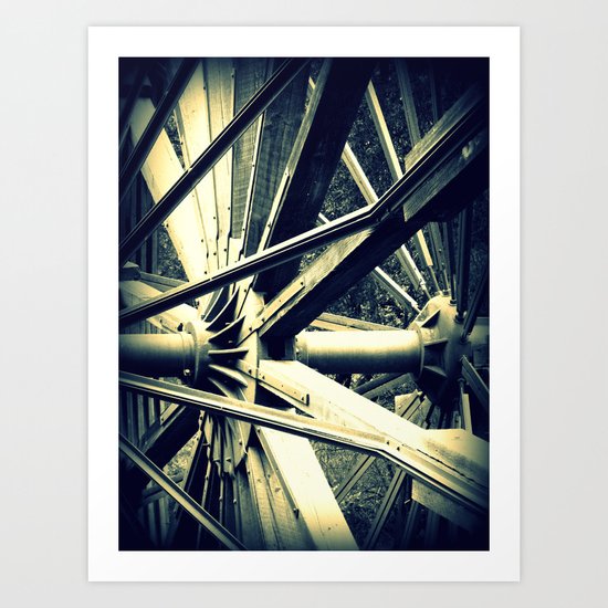Tailing Wheels II Art Print