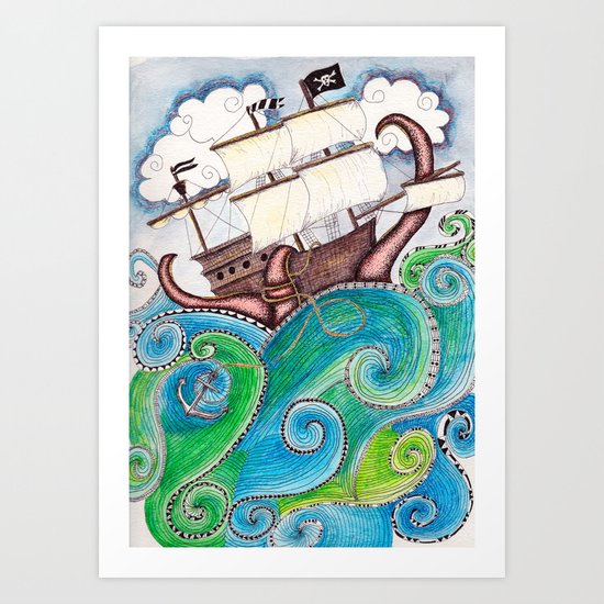 Pirate Peril Art Print