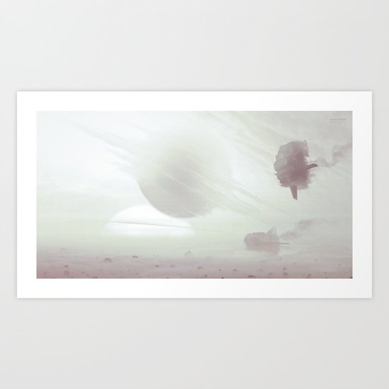 Foggy rings Art Print