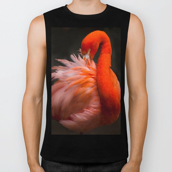 Flamingo Fluff Biker Tank