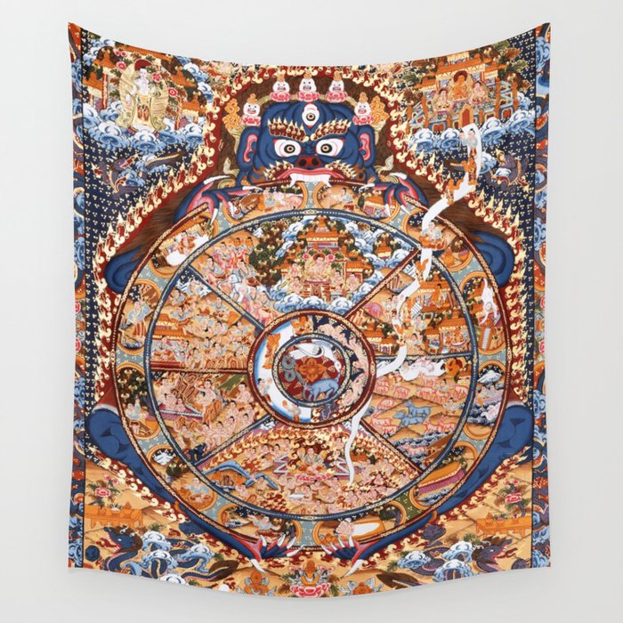 Tibetan tapestry discount wall hanging