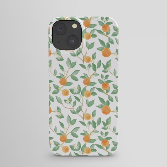 Orange Watercolor Pattern iPhone Case