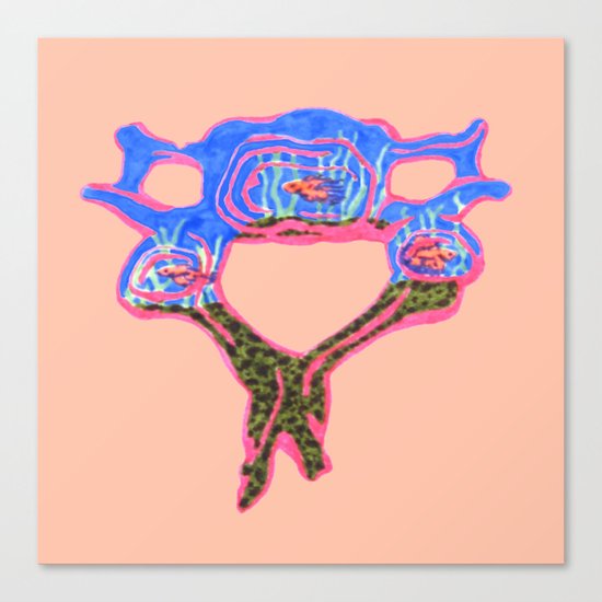 4th Cervical Vertebra Terrarium Canvas Print