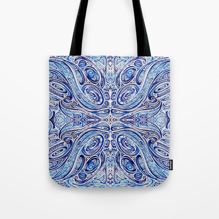 Galactic Blue Wave Tote Bag