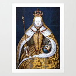 Queen Elizabeth I of England in Her Coronation Robe Art Print