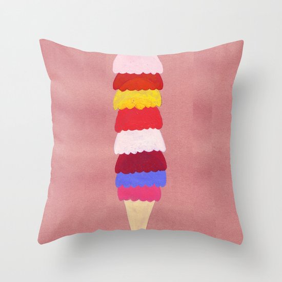 I scream, you scream, we all scream for ice cream Throw Pillow