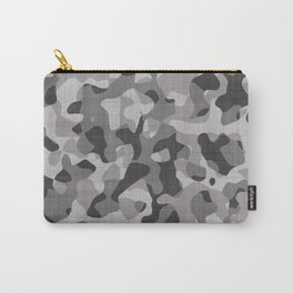 Black And White Camouflage Military Pattern Carry-All Pouch