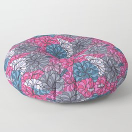 pink and gray dahlia sun lovers courtyard garden flowers Floor Pillow