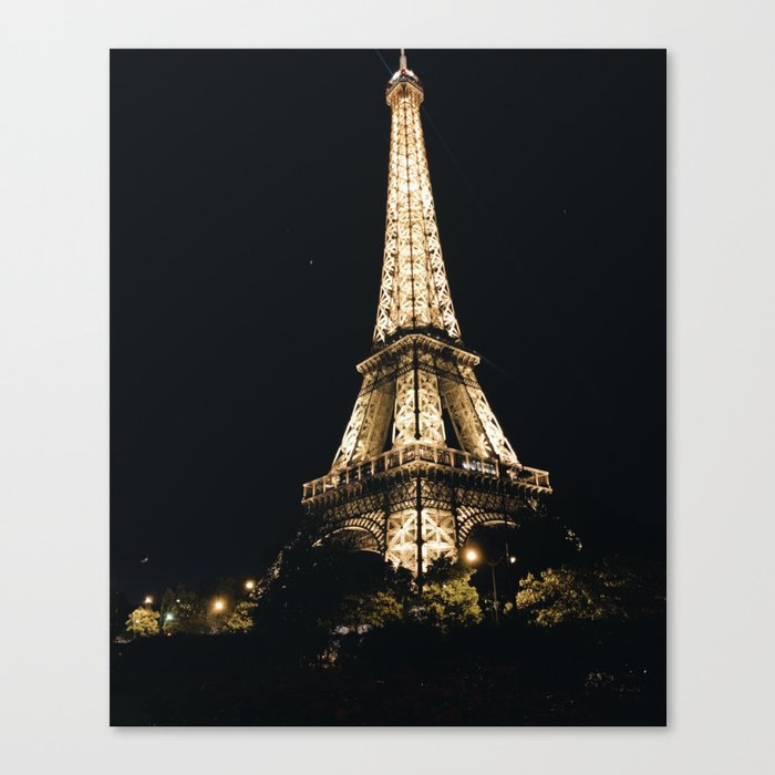 Eiffel Tower at Midnight Canvas Print