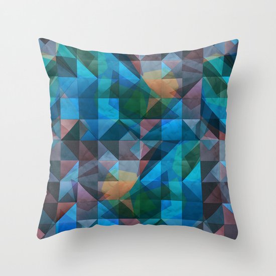 triangular shapes of power Throw Pillow