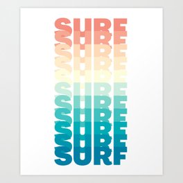 Surf Sunrise | Summer Surf Design Art Print