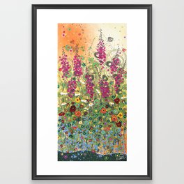 Fireweed in Melon Framed Art Print