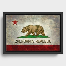 California Republic state flag Framed Canvas