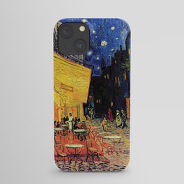 The cafe terrace on the place du forum, Arles, at night, by Vincent van gogh.  iPhone Case