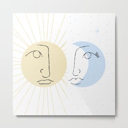Father sun and Mother Moon Metal Print