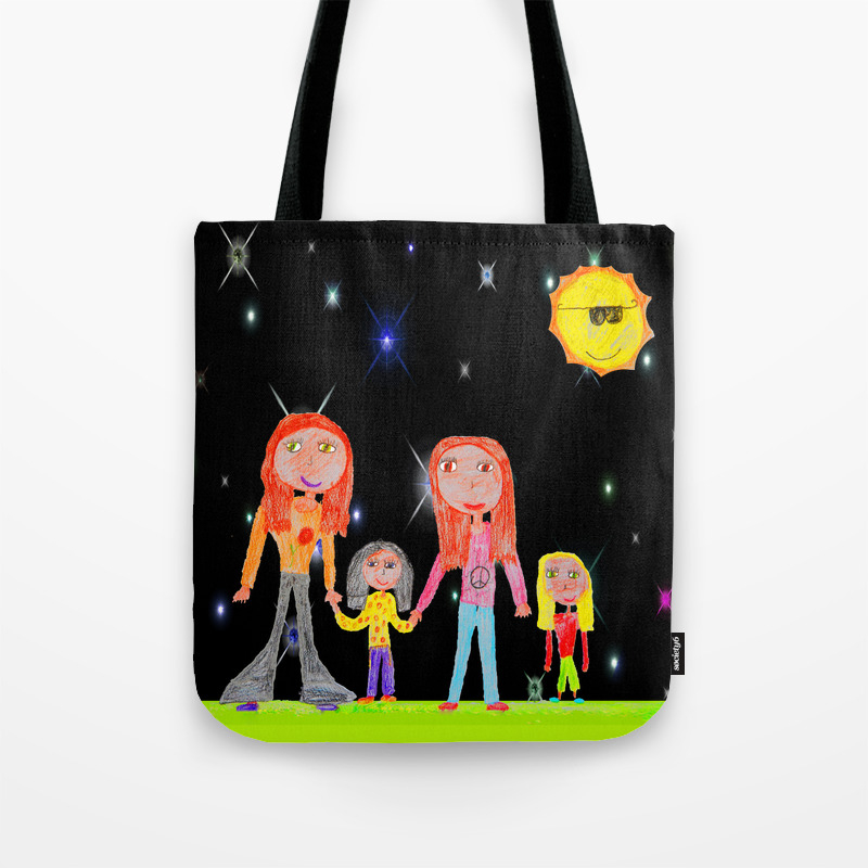 Space Hippie Girls Kids Painting Tote Bag By Azima Society6